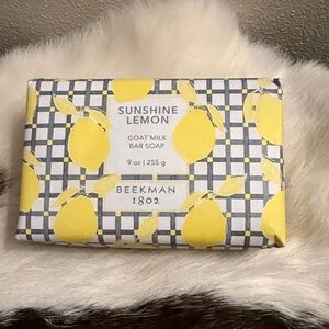 Beekman 1802 Sunshine Lemon Goat Milk Soap- hydrating, triple milled, 9oz.